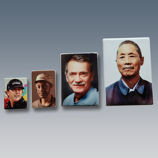 方形瓷像瓷片,各種規格老人瓷相照效果展示